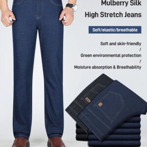 Moerbei zijde hoog elastische jeans