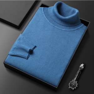 Herensweater van premium kasjmier in effen kleur